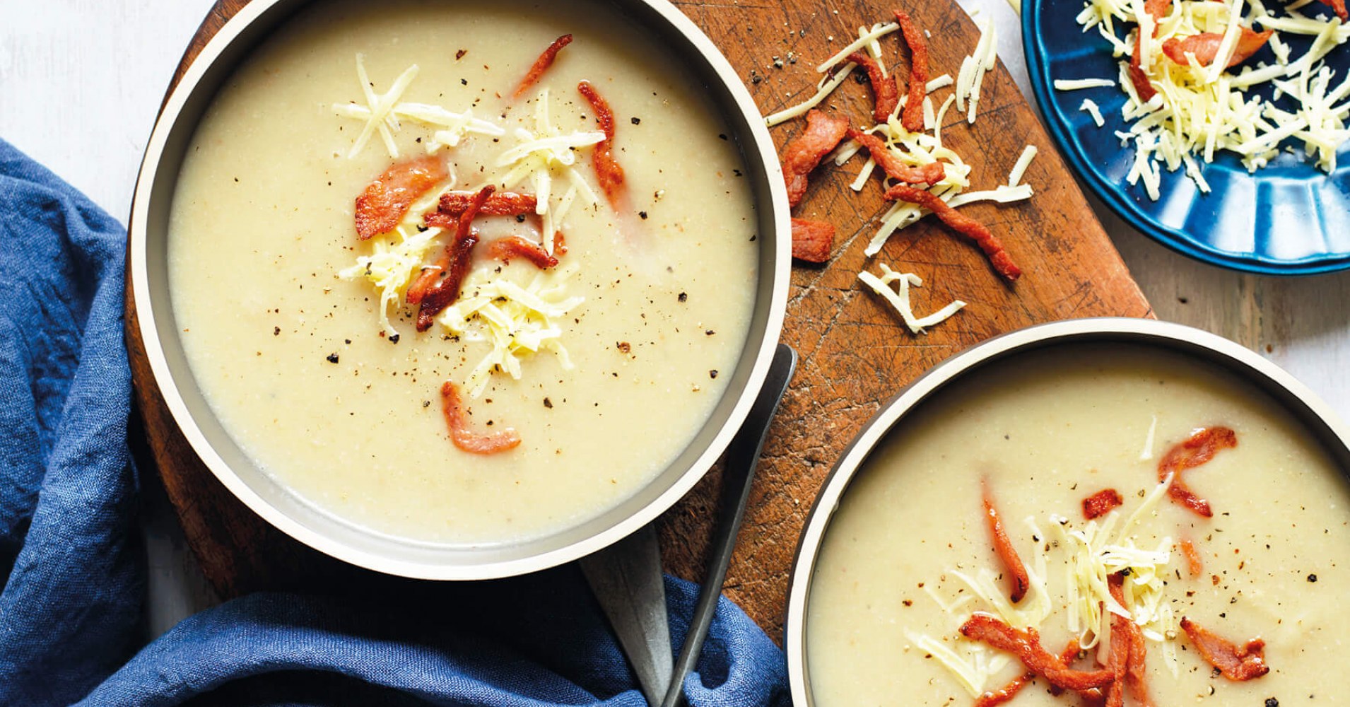 Cauliflower, Leek and Bacon Soup Recipe | myfoodbook